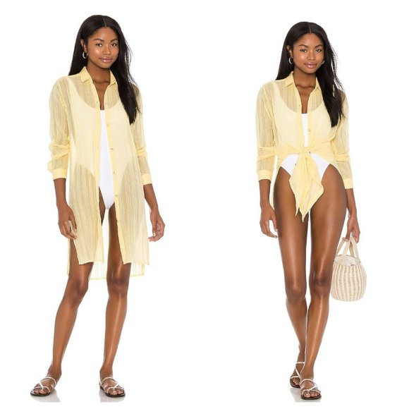 PQ Other - PQ Shea Cover Up Button Down Citrine Yellow Size XS/S